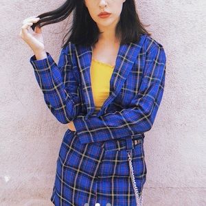 Quinn cropped blazer and chain skirt